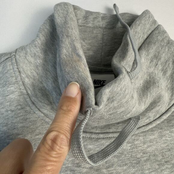 Nike Club Fleece Oversized Mock-Neck Sweatshirt Womens Medium FB8664-063 Gray - Picture 5 of 10